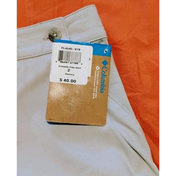 Columbia Women's Armadale Skort Omni-freeze Advanced Cooling Size 2 Light Gray - Picture 6 of 7